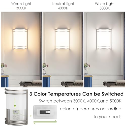 Modern Wall Sconces 15W LED Indoor Hardwired Dimmable 3000K 4000K 5000K Wall Lights for Living Room Hallway Bedroom
