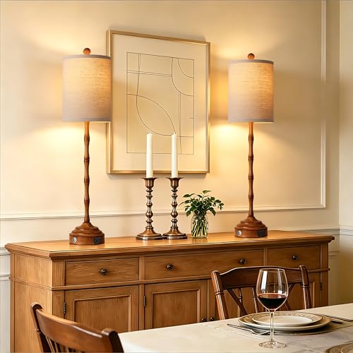 Tall Skinny Beside Lamps Set of 2