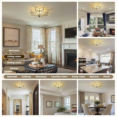 Star Vintage Bronze Ceiling Light