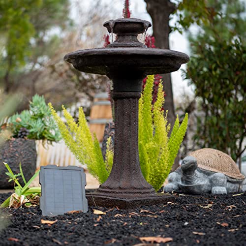 28" Solar Bird Bath Fountain for Outdoor Garden