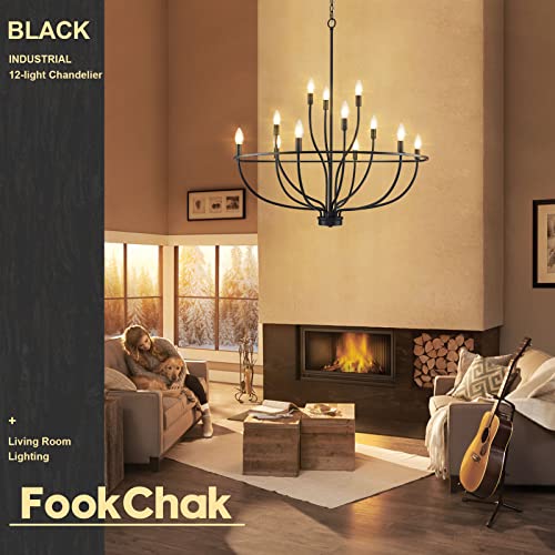 Black Chandelier 12 Light