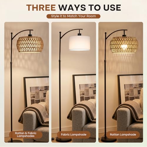 Boho Rattan Lamp Shade