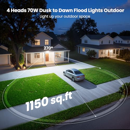 70W Dusk to Dawn Flood Lights Outdoor Lighting