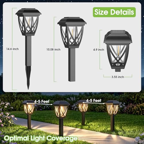 Solar Pathway Lights Outdoor 10 Pack (10 Count)
