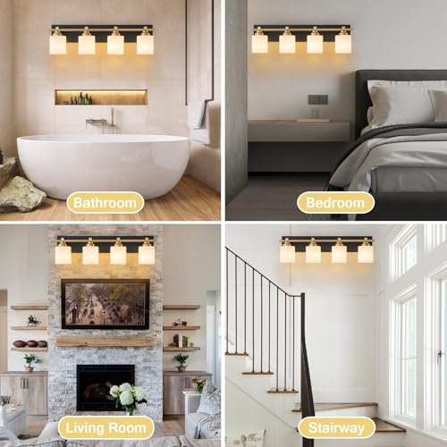Modern Bathroom Light Fixtures Over Mirror (4 Count)