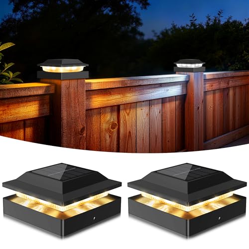 Solar Post Cap Lights for 4x4 Wood (2 Count)