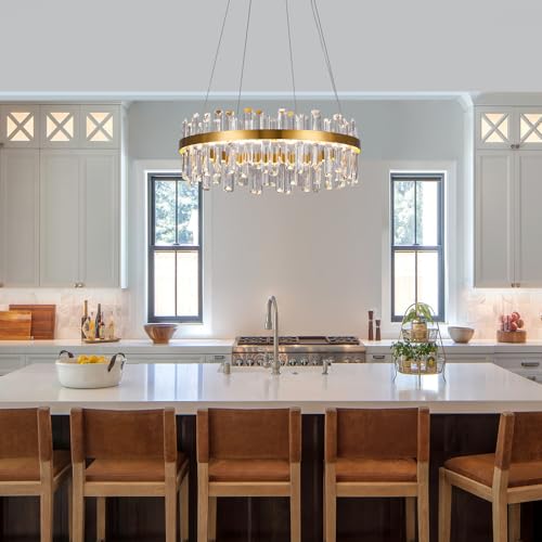 Modern Gold Crystal Led Chandelier