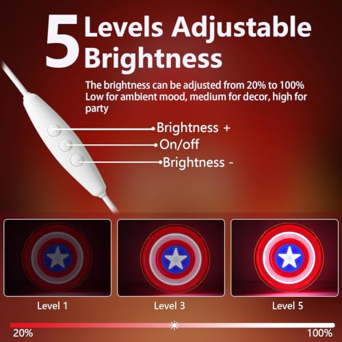 Anime Theme Cartoon LED Neon Sign for Wall Decor (Shield)