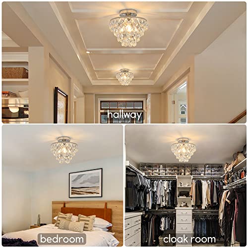 Mini Crystal Chandelier Ceiling Light Small