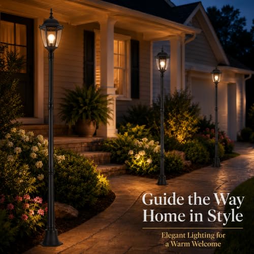 84.6" Outdoor Lamp Post Light