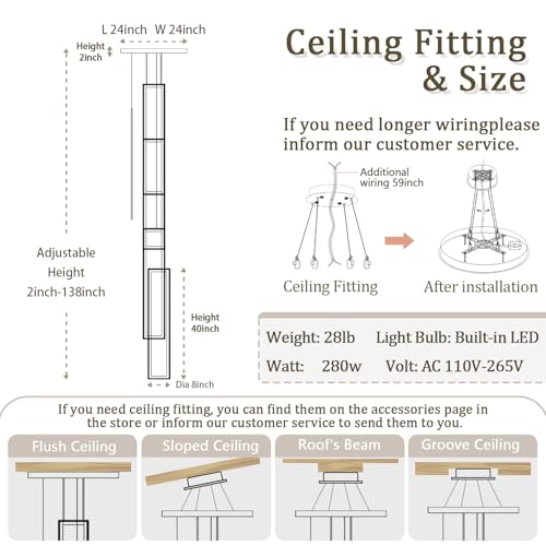 6 Rings Modern Chandelier