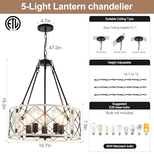 21'' Farmhouse Chandelier