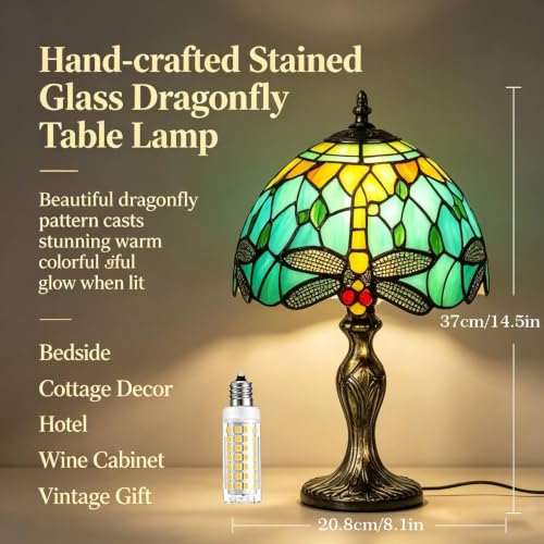 8'' Stained Glass Table Lamp