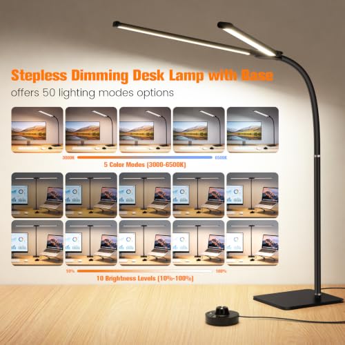 Desk Lamp for Home Office (Black)