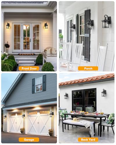 Black Outdoor Light Fixture Dusk to Dawn (2 Count)