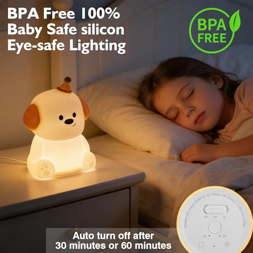Puppy Silicone Night Light for Kids Baby (100 Count)
