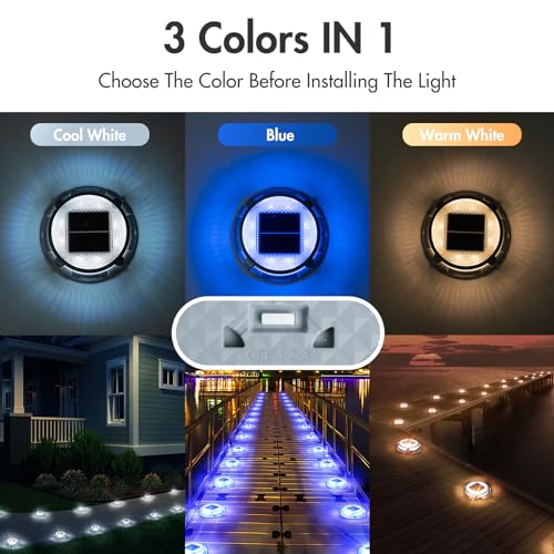 Solar Deck Lights for Outside (8 Count)