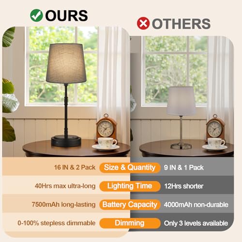 Cordless Table Lamps Set of 2 (2 Count)
