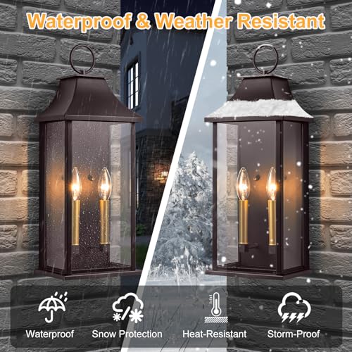 Oil Rubbed Bronze 20.6" Outdoor Wall Light
