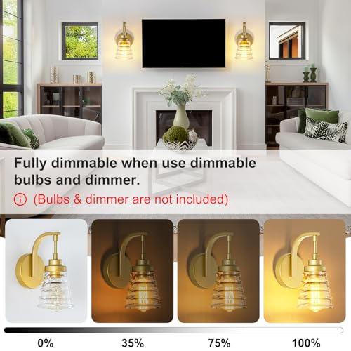 Gold Bathroom Wall Sconce