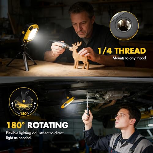 2Pack 6000mAh Rechargeable Work Light (2 Count)