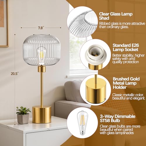 Glass Table Lamp for Living Room
