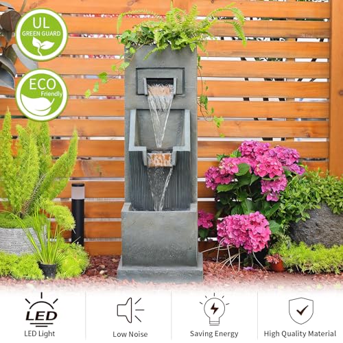 35H Modern Outdoor Water Fountain with 3