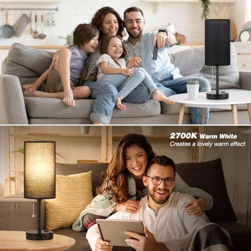 17in Bedside Table Lamp for Bedroom