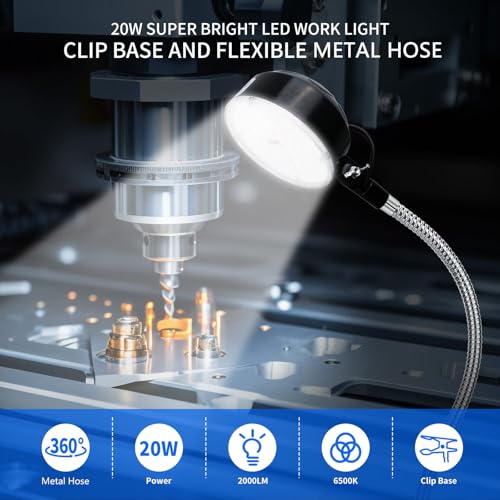 Clamp Light LED Work Light with Flexible & Strong Clip for Workshop
