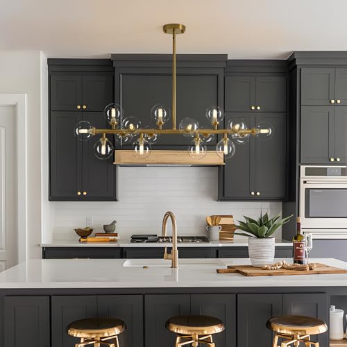 Gold Mid Century Modern Chandelier for Dining Room Light Fixture