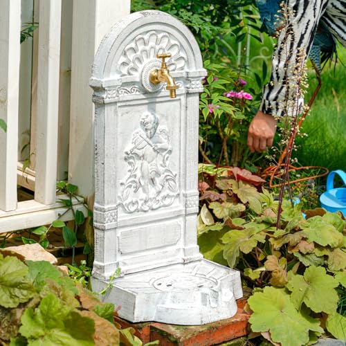 Freestanding Cast Iron Outdoor Water Column with Faucet