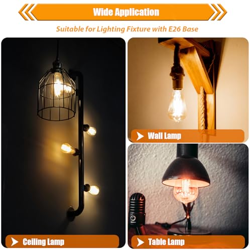 8 Pack Dimmable LED Edison Bulbs 40W Equivalent (8 Count)