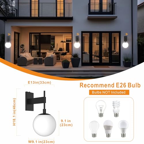18.1" Dusk to Dawn Outdoor Wall Sconce