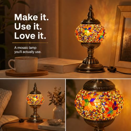 Turkish Mosaic Lamp Kit for Adults (120Red)