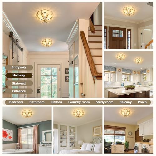 Gold Brass Vintage Ceiling Light