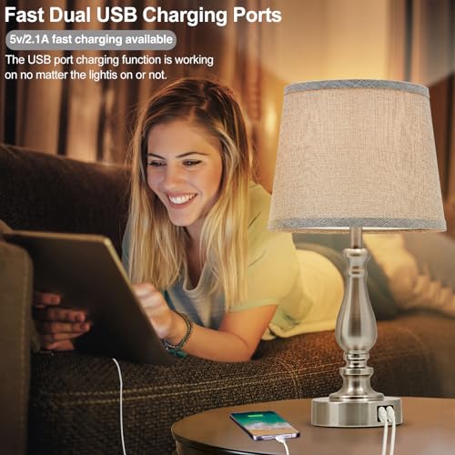 Table Lamps for Bedroom Set of 2 (2 Count)