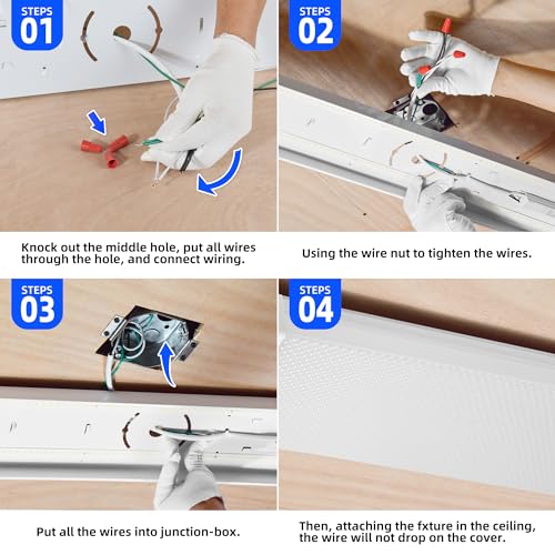 4FT 7" W LED Wraparound Light with 3 Wattages (4 Count)