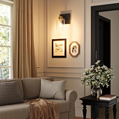 Wireless Battery Operated Wall Sconce Set of Two with Remote Control