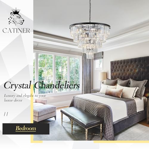 30" Modern Crystal Chandelier