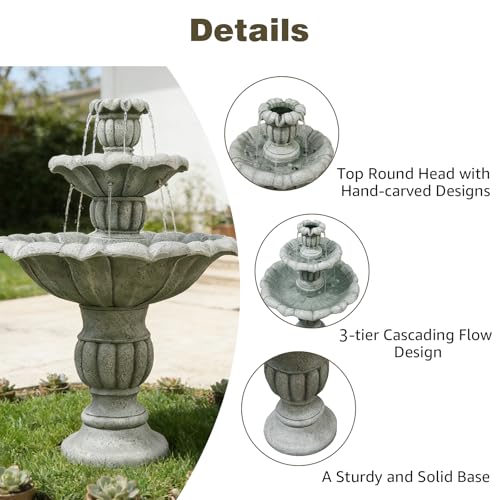 39.5" Water Fountain Outdoor