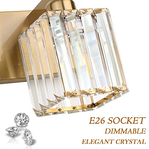 Bathroom Vanity Light Brass Crystal Vanity Lighting Fixtures 6 Light Modern Bathroom Lighting Fixtures