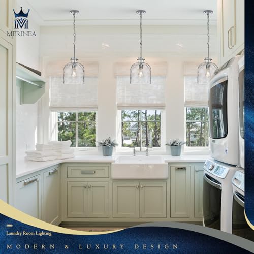 Chrome Hammered Glass Pendant Light