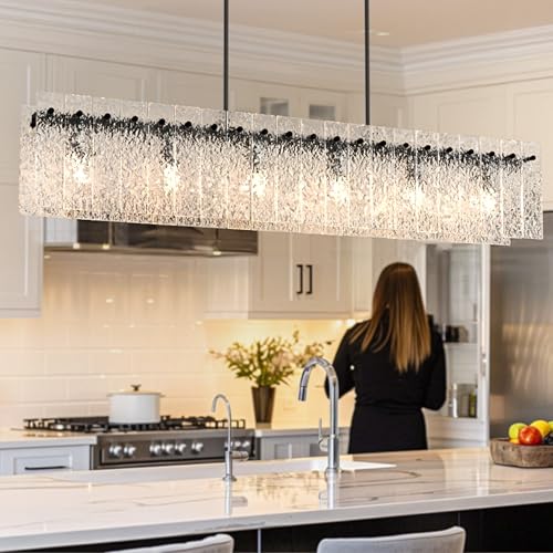Modern Black Rectangle Chandelier