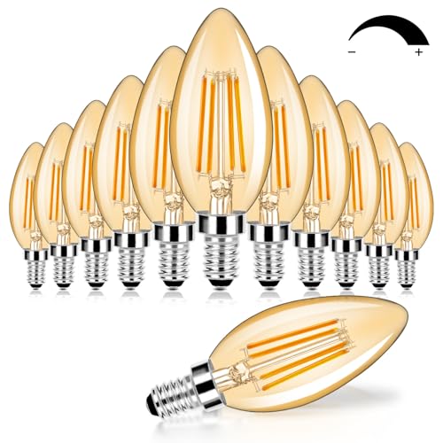 12 Pack Dimmable E12 LED Candelabra Bulbs 60W Equivalent (12 Count)