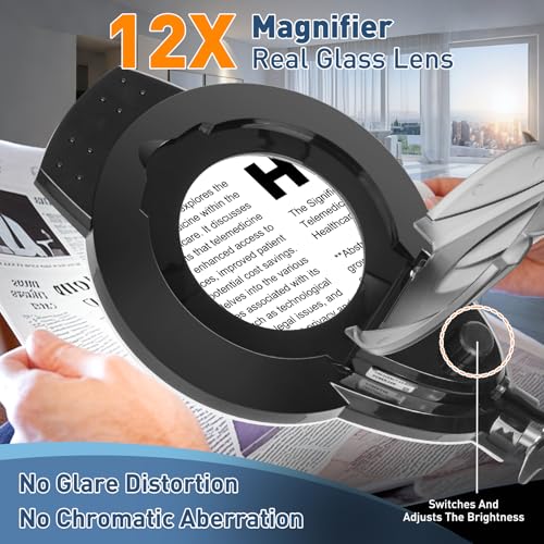 Floor Magnifying Glass with Light and Stand