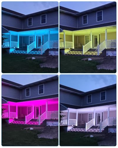 RGB Deck Lights Recessed Kit with Low Voltage Transformer 10 Packs