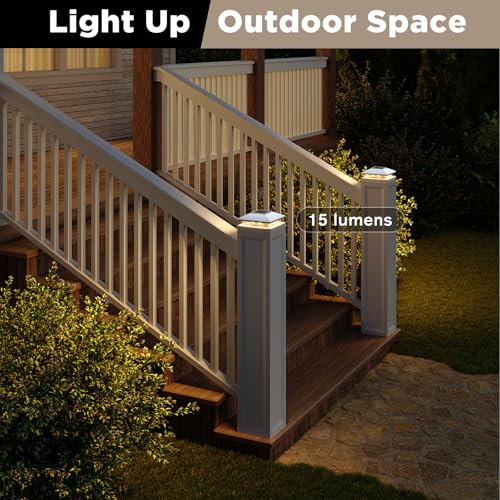 Solar Post Cap Lights Outdoor 6pack (6 Count)