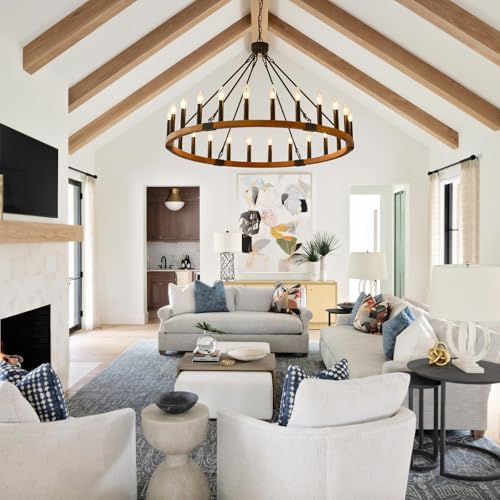 40 Inch Farmhouse Chandelier 24