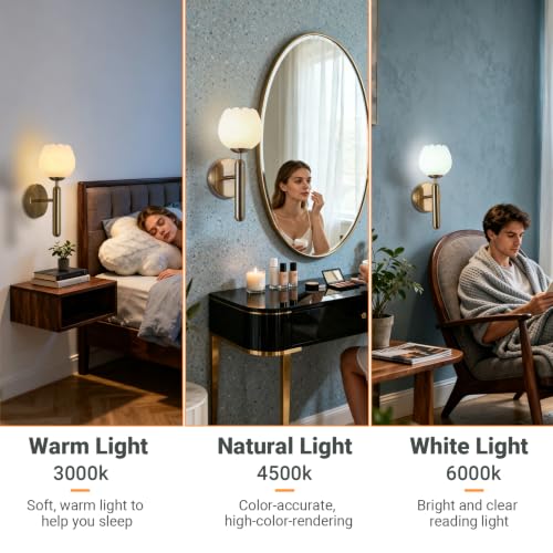 Alabaster Wall Sconces Bathroom Vanity Light Gold 12.6" 1 Pack