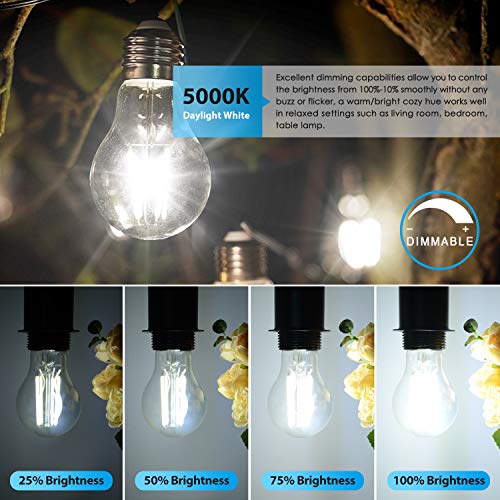 LED A19 Dimmable Light Bulbs 100W Equivalent (6 Count)
